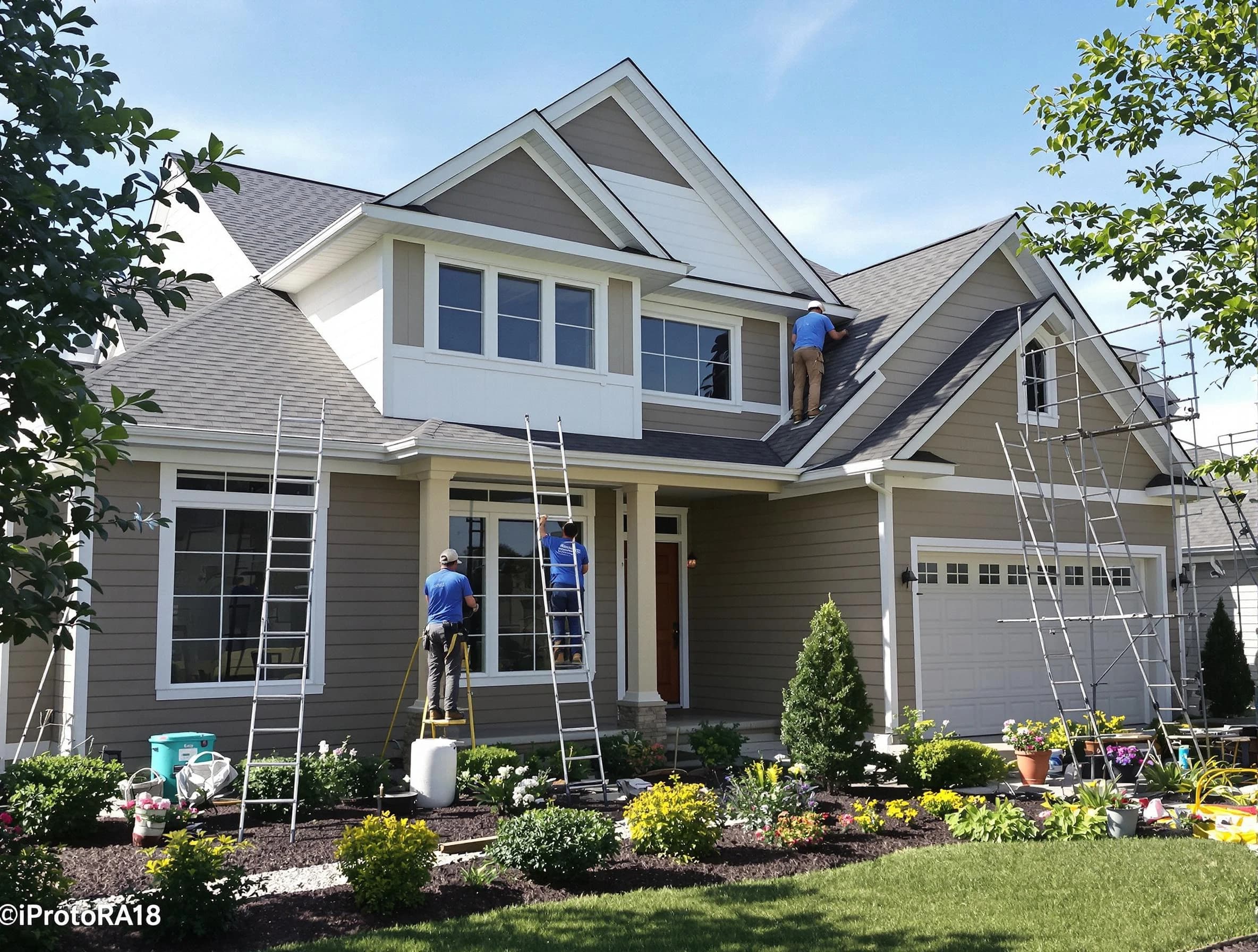 Detailed exterior painting by Brunswick House Painters in Brunswick